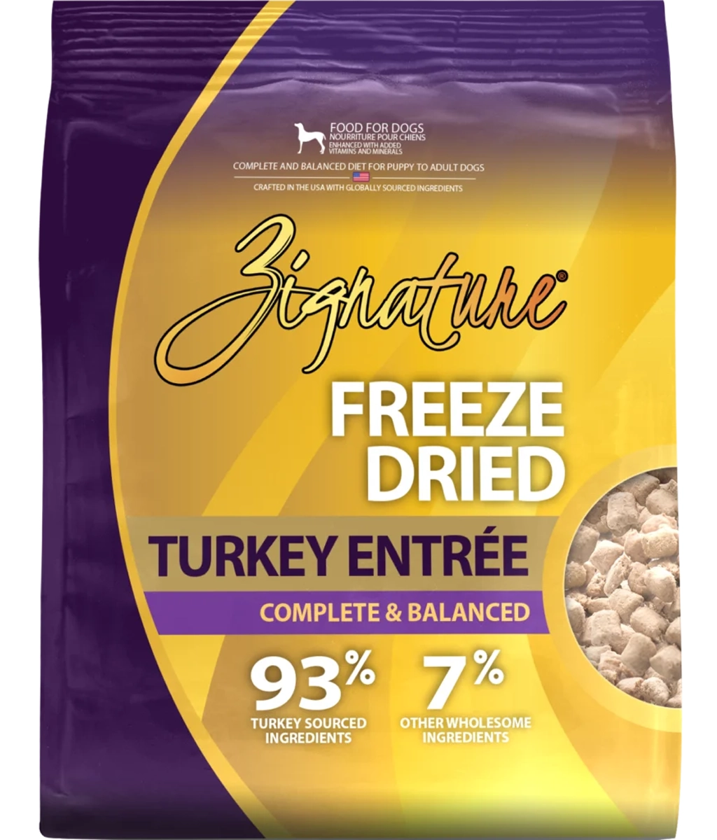Zignature Freeze Dried Entree Dog Food - Turkey 