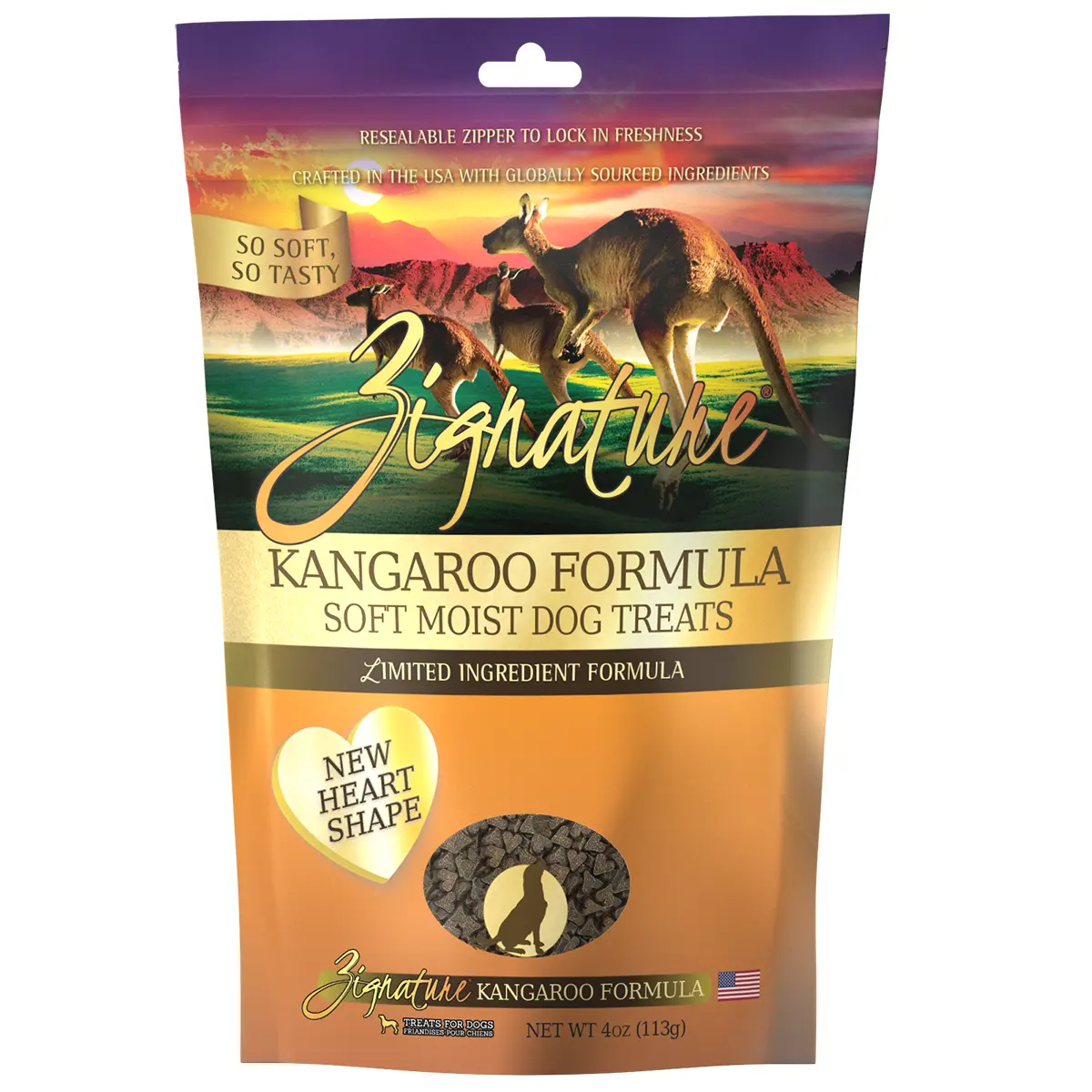 Zignature Soft Moist Dog Treats - Kangaroo