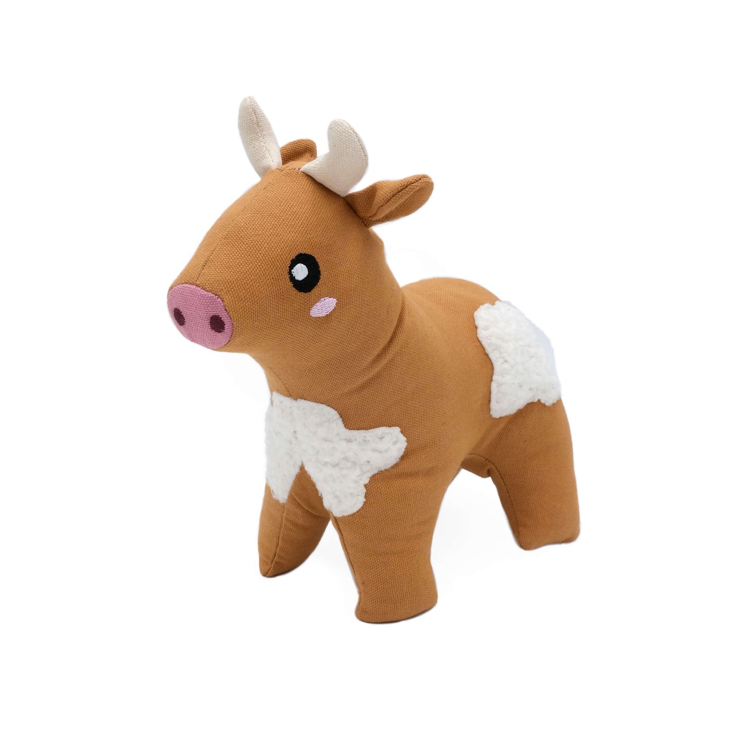 ZippyPaws ecoZippy Cotton Cuddler Dog Toy - Cow