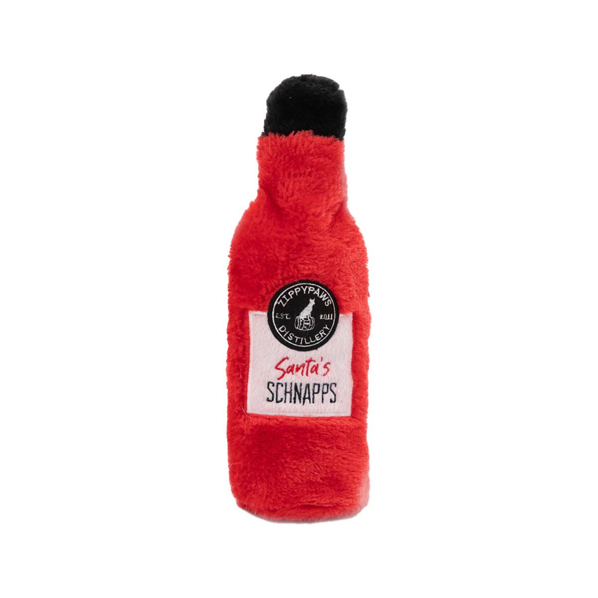 ZippyPaws Holiday Happy Hour Crusherz  Dog Toy - Santa's Schnapps