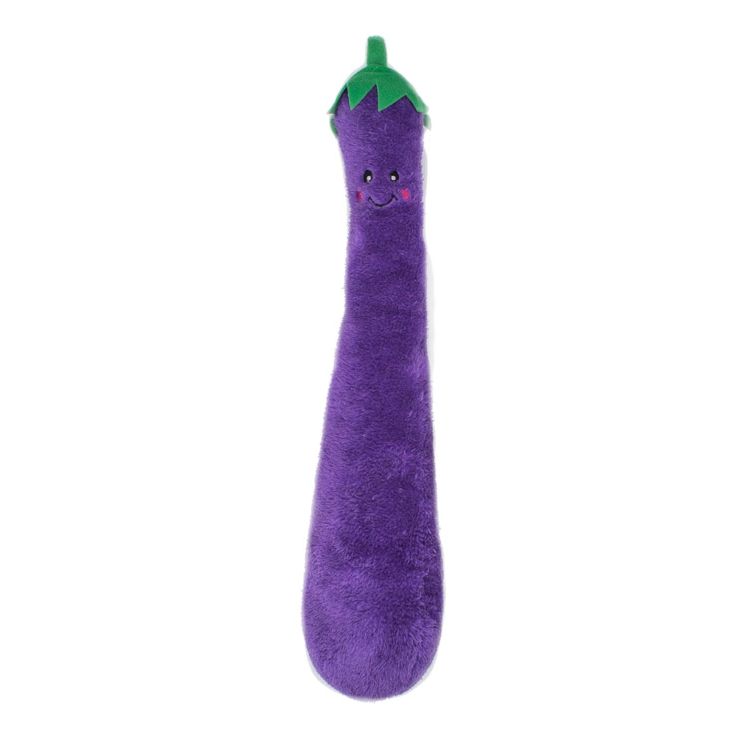ZippyPaws JigglerzÂ® Veggie Dog Toy - Eggplant